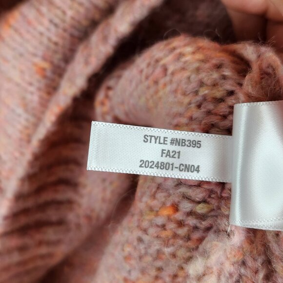 NWT Madewell Varina Wool Alpaca Blend Mockneck Sweater in Marled Cottoncandy M - Picture 13 of 13